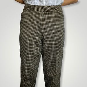 J. Jill Ponte Slim Leg Pants Plaid Size M Tall